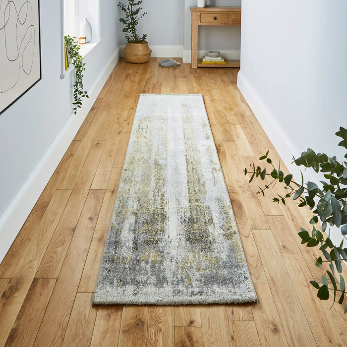 Think Rugs brooklyn 8595 ivory yellow Yellow, Ivory Living Room  Rug.