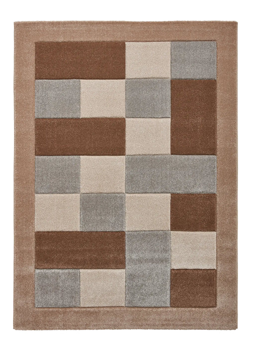 Think Rugs brooklyn brk04 beige grey Grey, Beige Living Room  Rug.