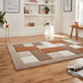 Think Rugs brooklyn brk04 beige terra Beige, Orange Living Room  Rug.