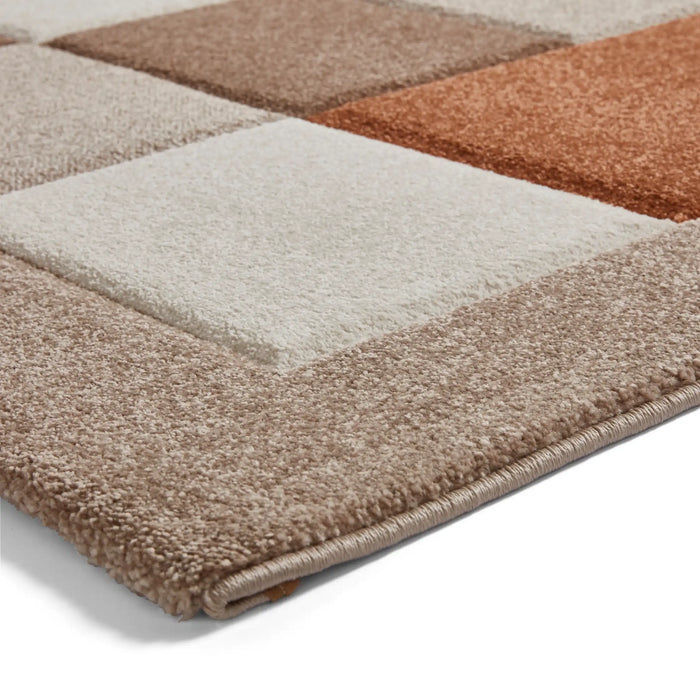 Think Rugs brooklyn brk04 beige terra Beige, Orange Living Room  Rug.