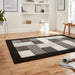 Think Rugs brooklyn brk04 black grey Grey, Black Living Room  Rug.