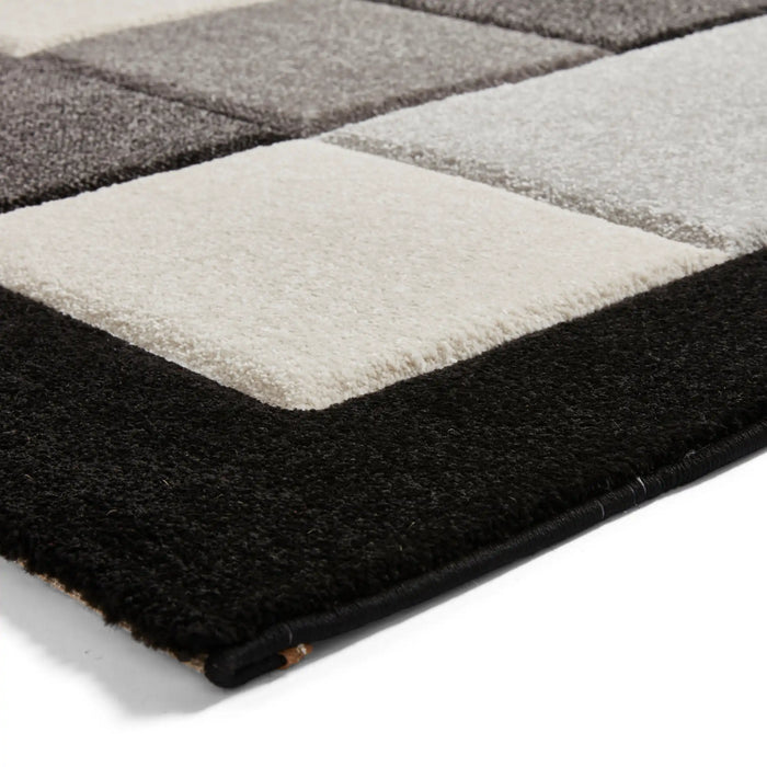 Think Rugs brooklyn brk04 black grey Grey, Black Living Room  Rug.