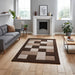 Think Rugs brooklyn brk04 brown beige Brown, Beige Living Room  Rug.