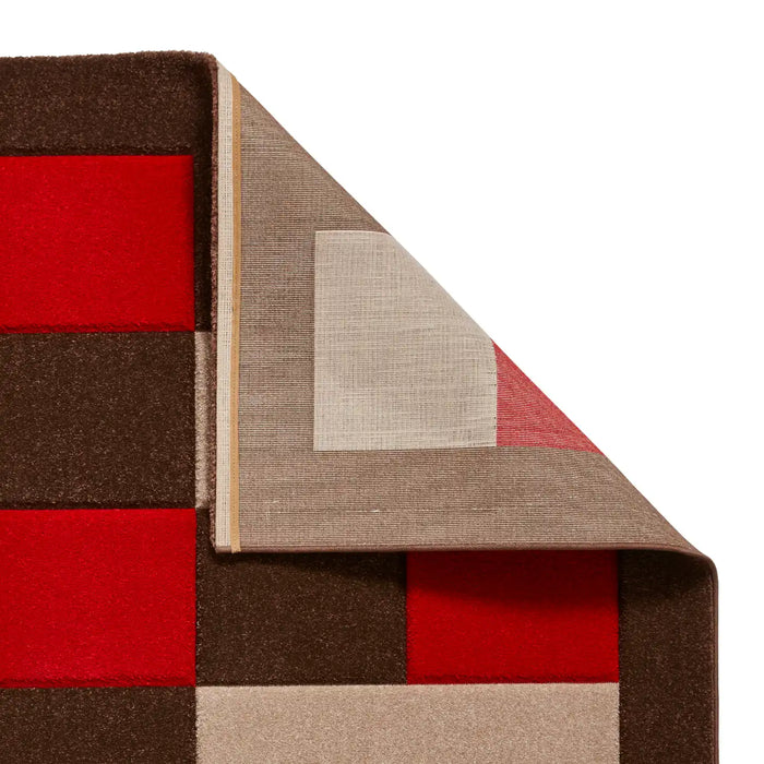 Think Rugs brooklyn brk04 brown red Brown, Red Living Room  Rug.