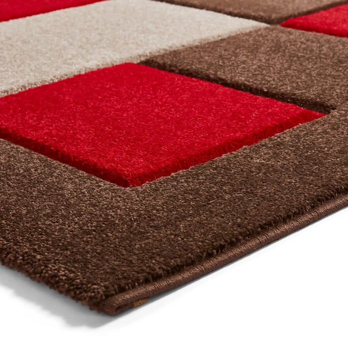 Think Rugs brooklyn brk04 brown red Brown, Red Living Room  Rug.