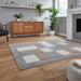 Think Rugs brooklyn brk04 grey beige Grey, Beige Living Room  Rug.