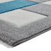 Think Rugs brooklyn brk04 grey blue Blue, Grey Living Room  Rug.