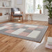 Think Rugs brooklyn brk04 grey rose Grey, Pink Living Room  Rug.