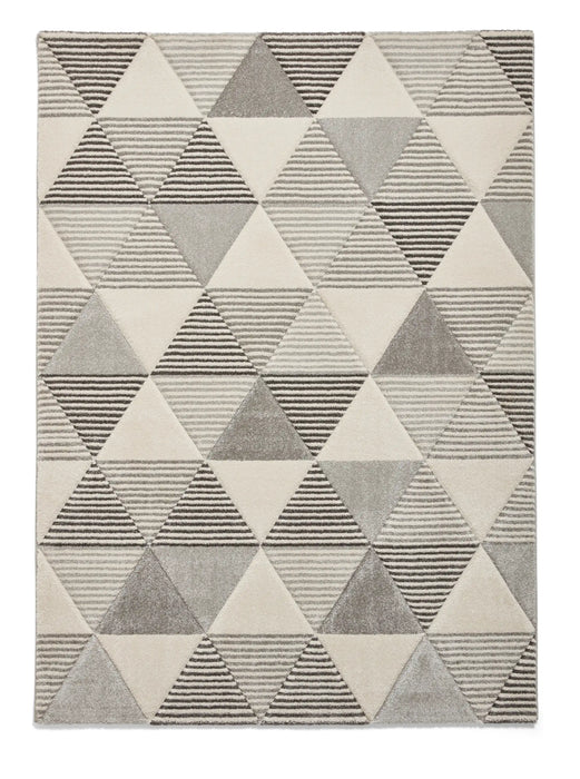 Think Rugs brooklyn brk15 grey beige Grey, Beige Living Room  Rug.