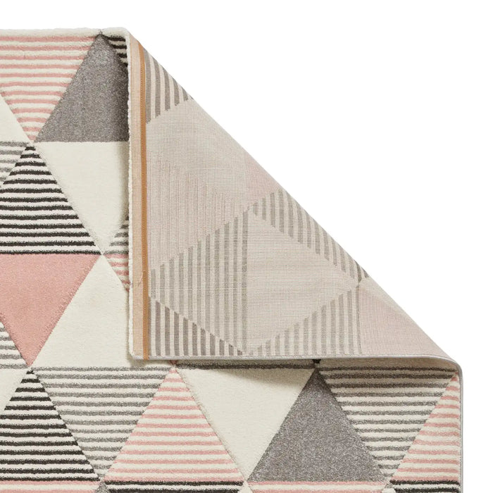 Think Rugs brooklyn brk15 grey rose Grey, Pink Living Room  Rug.