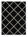 Think Rugs brooklyn brk35 black white Black, Ivory, Cream Living Room  Rug.