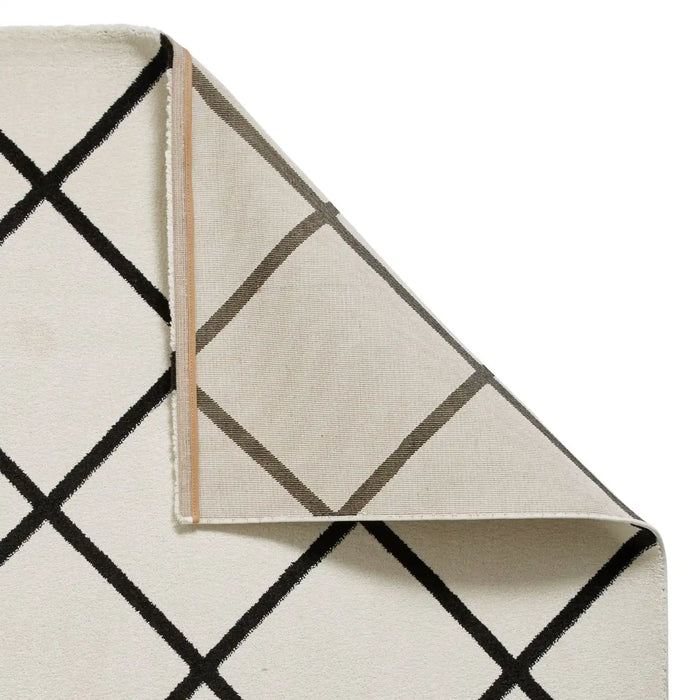 Think Rugs brooklyn brk35 cream black Black, Cream Living Room  Rug.