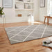 Think Rugs brooklyn brk35 grey cream Grey, Cream Living Room  Rug.