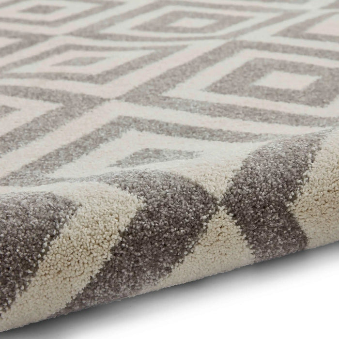 Think Rugs brooklyn brk89 grey white Grey, Cream Living Room  Rug.