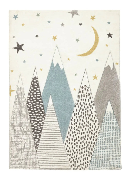 Think Rugs brooklyn kids 22707 blue Blue, Ivory, Multicoloured Bedroom   Rug.