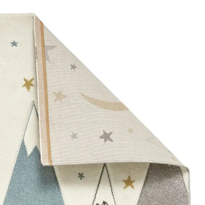 Think Rugs brooklyn kids 22707 blue Blue, Ivory, Multicoloured Bedroom   Rug.