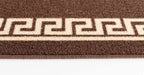 Serdim Rugs gel back 413 brown Brown Living Room Geometric Rug.