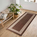 Serdim Rugs gel back 413 brown Brown Living Room Geometric Rug.