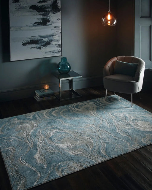 Clarke & Clarke lavico mineral Blue Living Room  Rug.