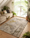 Clarke & Clarke botany cc botany Beige Living Room Floral Rug.