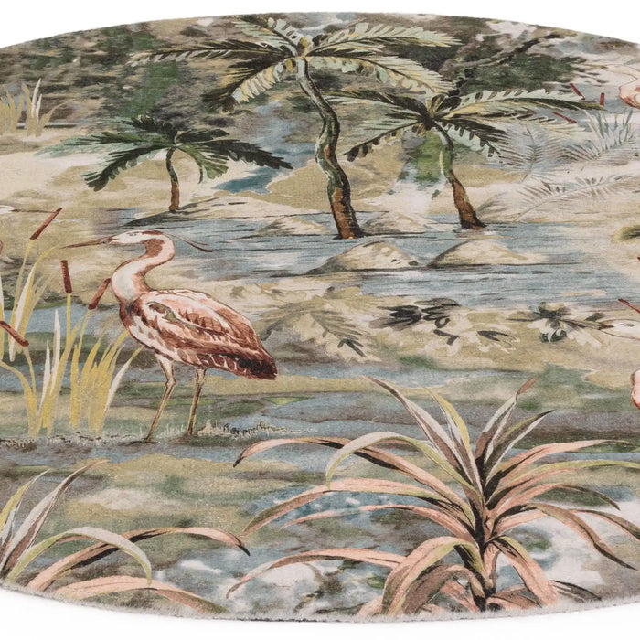 Clarke & Clarke habitat lagoon Multicoloured Living Room Floral Rug.