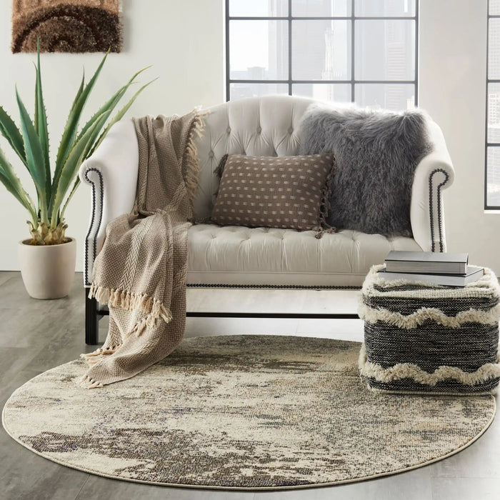 Nourison celestial ces02 ivory grey Grey, Ivory Living Room  Rug.