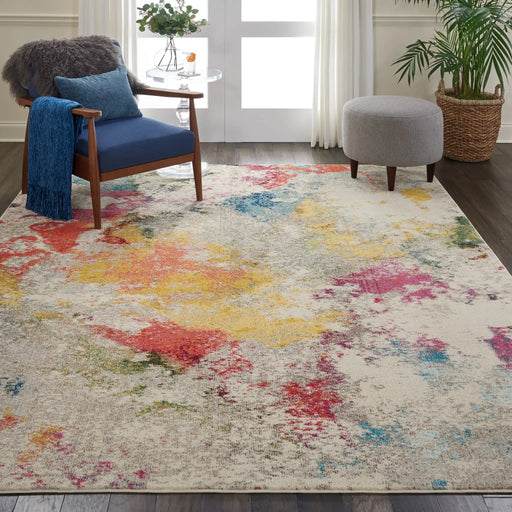 Nourison celestial ces12 ivory multi Ivory, Multicoloured Living Room  Rug.
