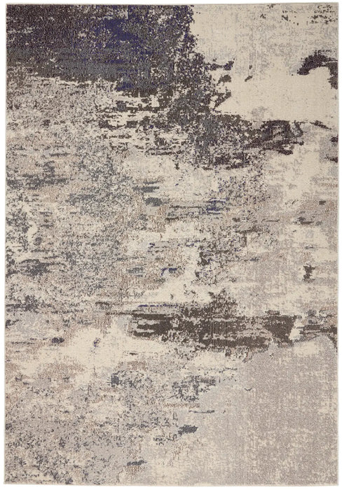 Celestial CES02 Ivory Grey Rug