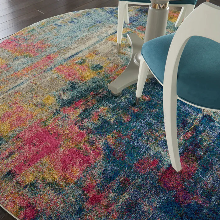 Celestial CES09 Blue Yellow Rug