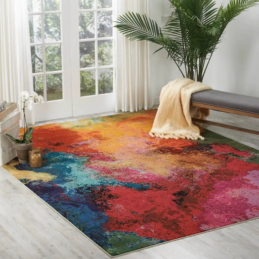 Nourison celestial ces04 plalt Multicoloured Living Room  Rug.