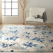 Calvin Klein ck001 river flow rfv03 beige navy Beige, Navy Living Room Floral Rug.