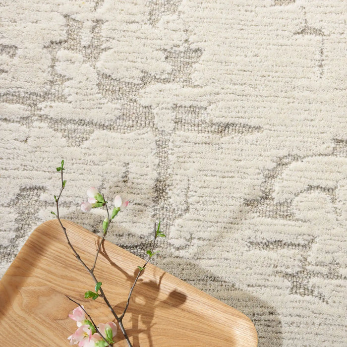 Calvin Klein ck009 sculptural scl01 ivory Ivory Living Room Wool Rug.