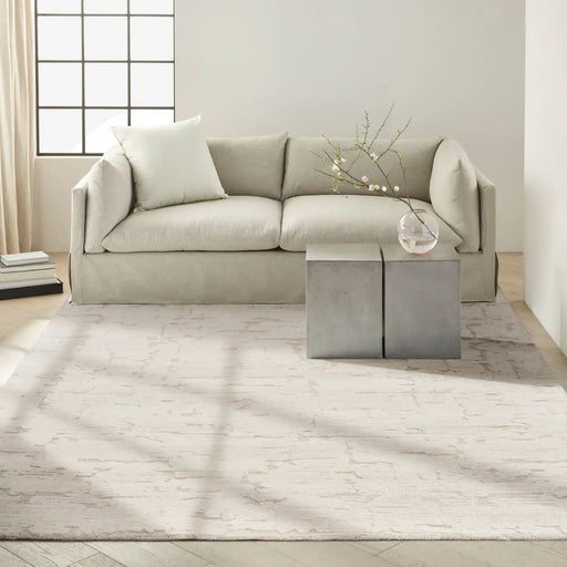 Calvin Klein ck009 sculptural scl01 ivory Ivory Living Room Wool Rug.