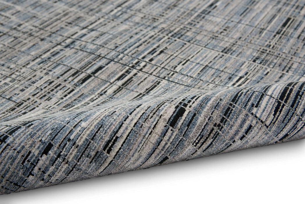 Calvin Klein ck50 balian ck54 blue Blue Living Room Geometric Rug.