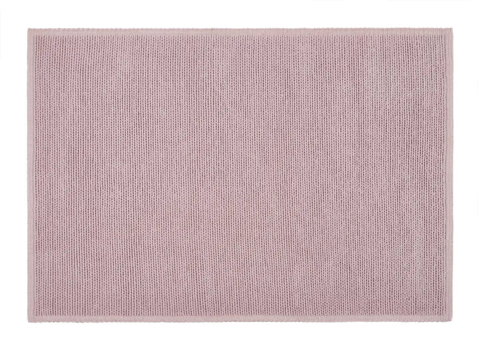 Origins cable new blush Pink Living Room Wool Rug.