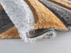 Serdim Rugs california 620 ochre Grey, Yellow Living Room Shaggy Rug.