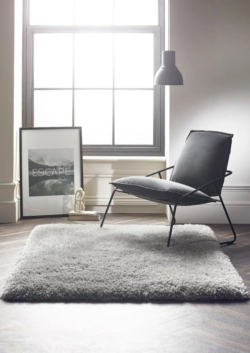 Origins callie silver Grey Living Room Shaggy Rug.