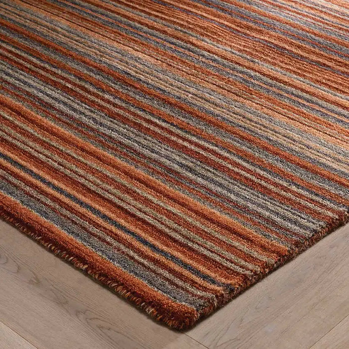 Oriental Weavers carter rust Orange Living Room Wool Rug.