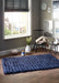 Origins carved glamour navy Blue, Navy Living Room Shaggy Rug.