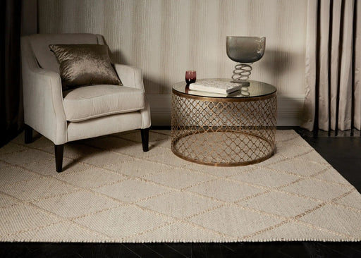 Asiatic coast diamond cd02 cream Ivory, Cream Living Room Wool Rug.