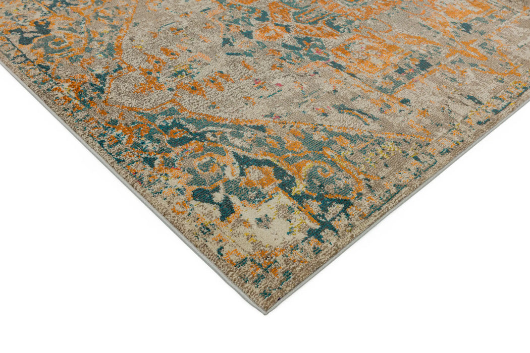 Asiatic colores cloud co02 arabesque Yellow, Ivory, Multicoloured Living Room  Rug.