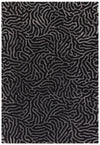 Asiatic katherine carnaby coral gunmetal Grey, Black Living Room Geometric Rug.