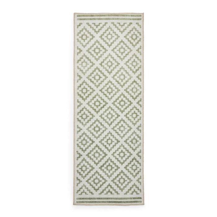 Coral H1058 Green Modern Washable Rug