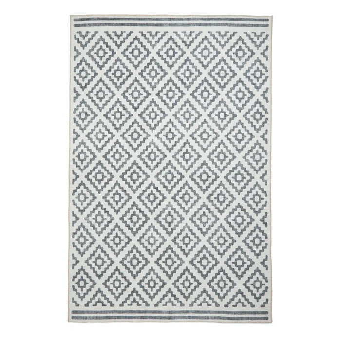 Coral H1058 Grey Modern Washable Rug