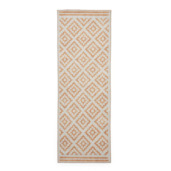 Coral H1058 Yellow Modern Washable Rug
