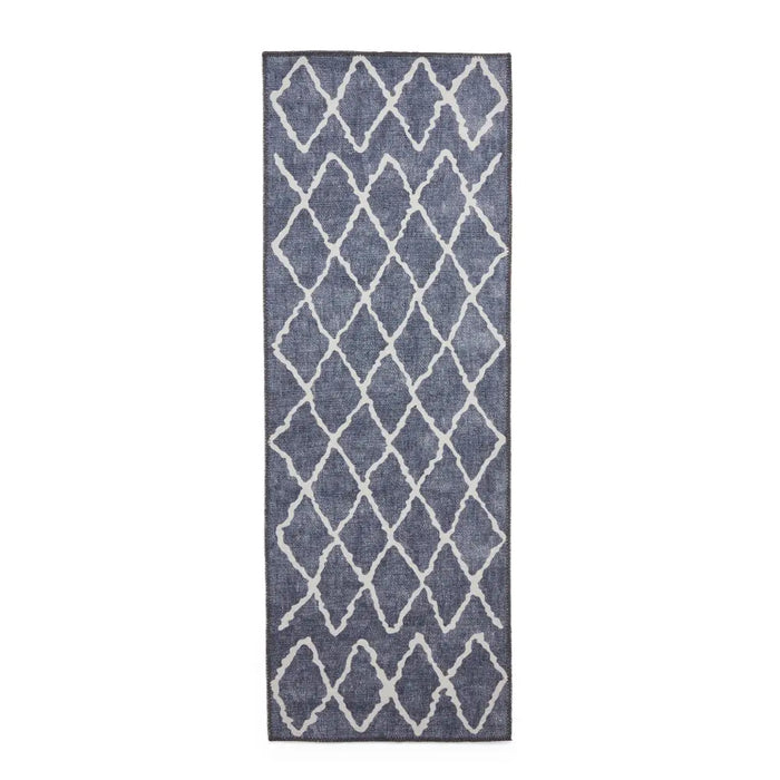 Coral H1060 Blue Berber Washable Rug