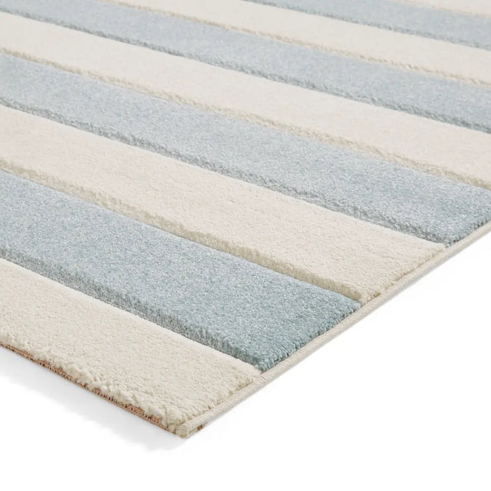 Catherine Lansfield Cove Stripe Modern Linear Blue Rug