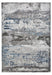Think Rugs craft 19788 grey navy Blue, Grey Living Room Geometric Rug.