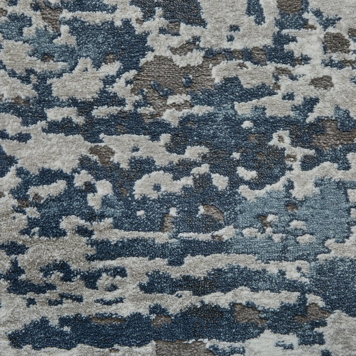 Think Rugs craft 19788 grey navy Blue, Grey Living Room Geometric Rug.