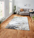 Think Rugs craft 23270 ivory gold Yellow, Ivory Living Room Geometric Rug.